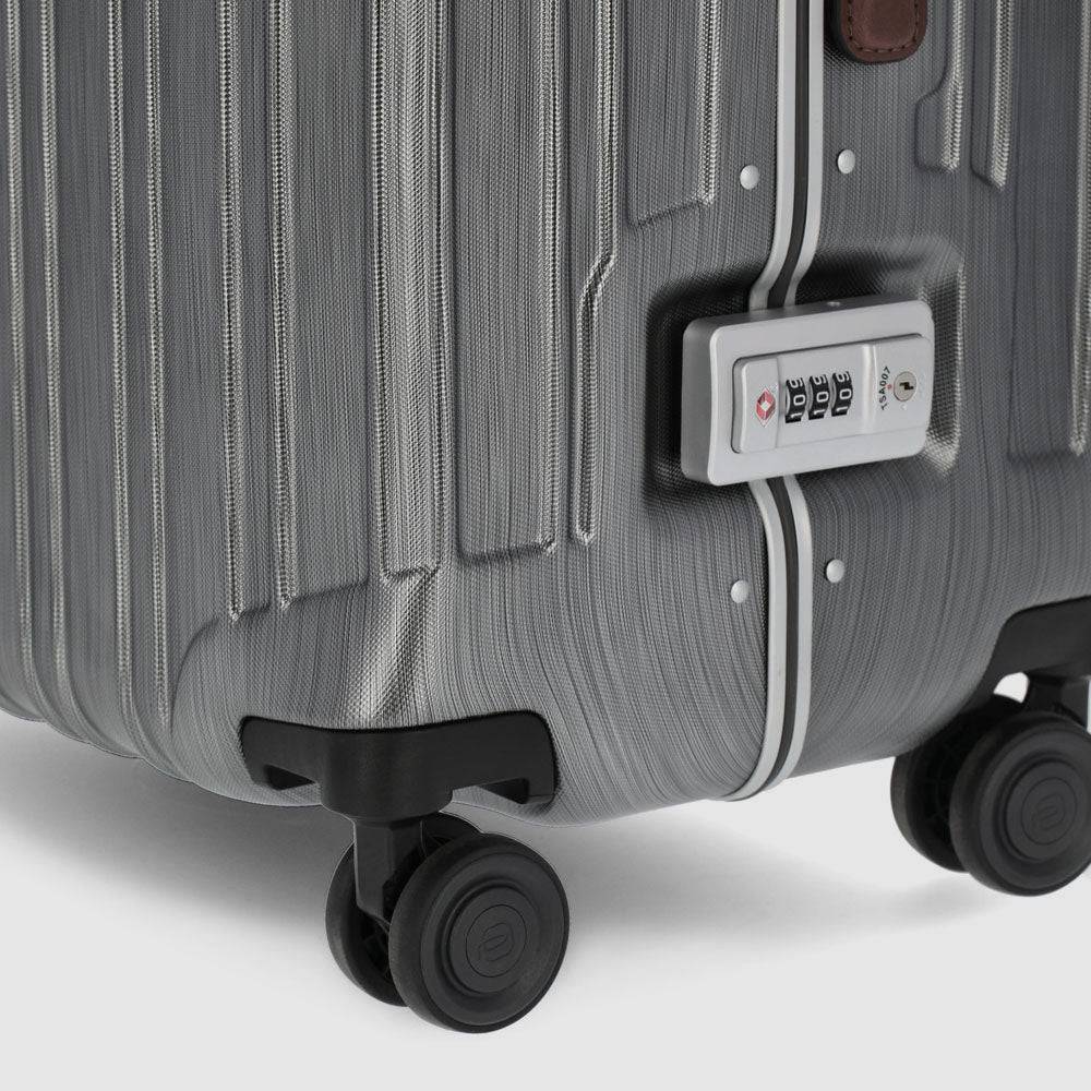 Piquadro Medium size, hardside spinner with TSA lock Spedizione Gratuita