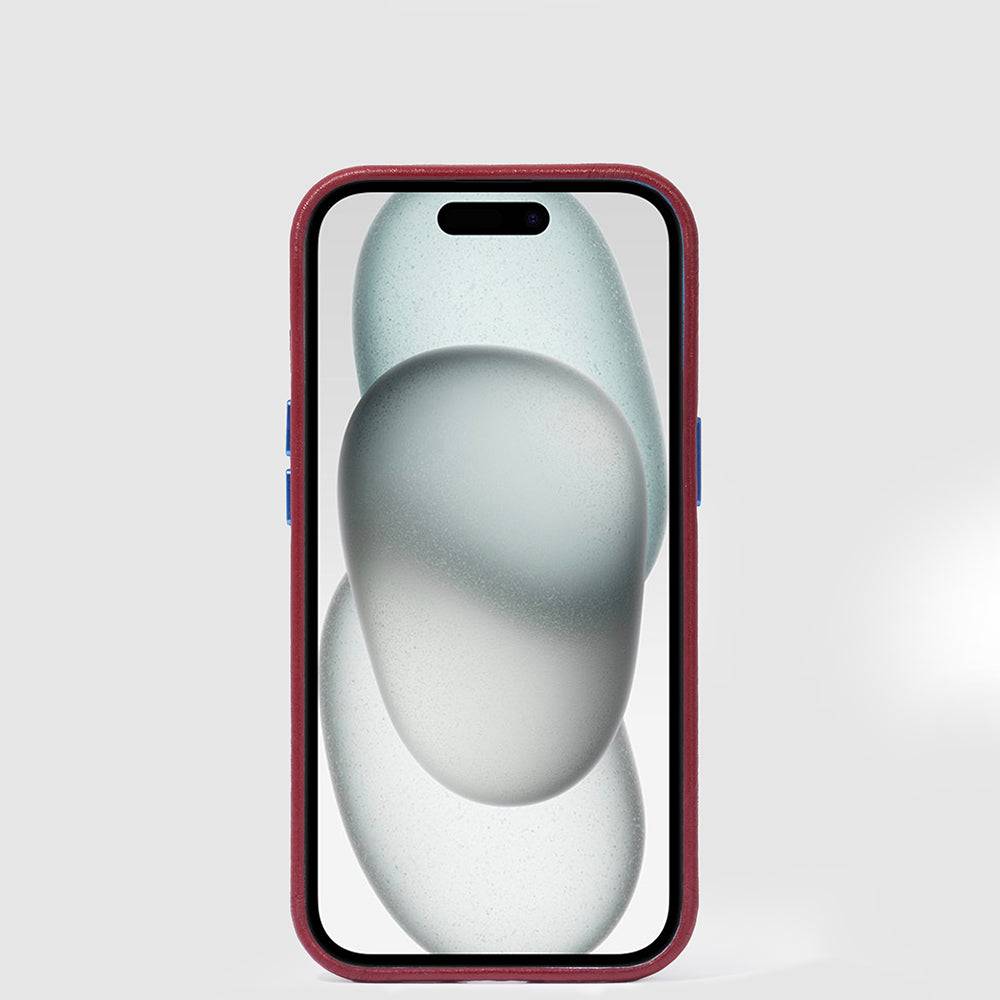 Piquadro Leather case for iPhone® 15 with 6,1” display 2025