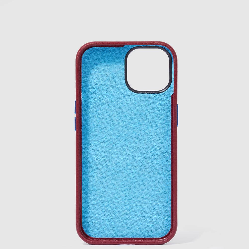 Piquadro Leather case for iPhone® 15 with 6,1” display 2025