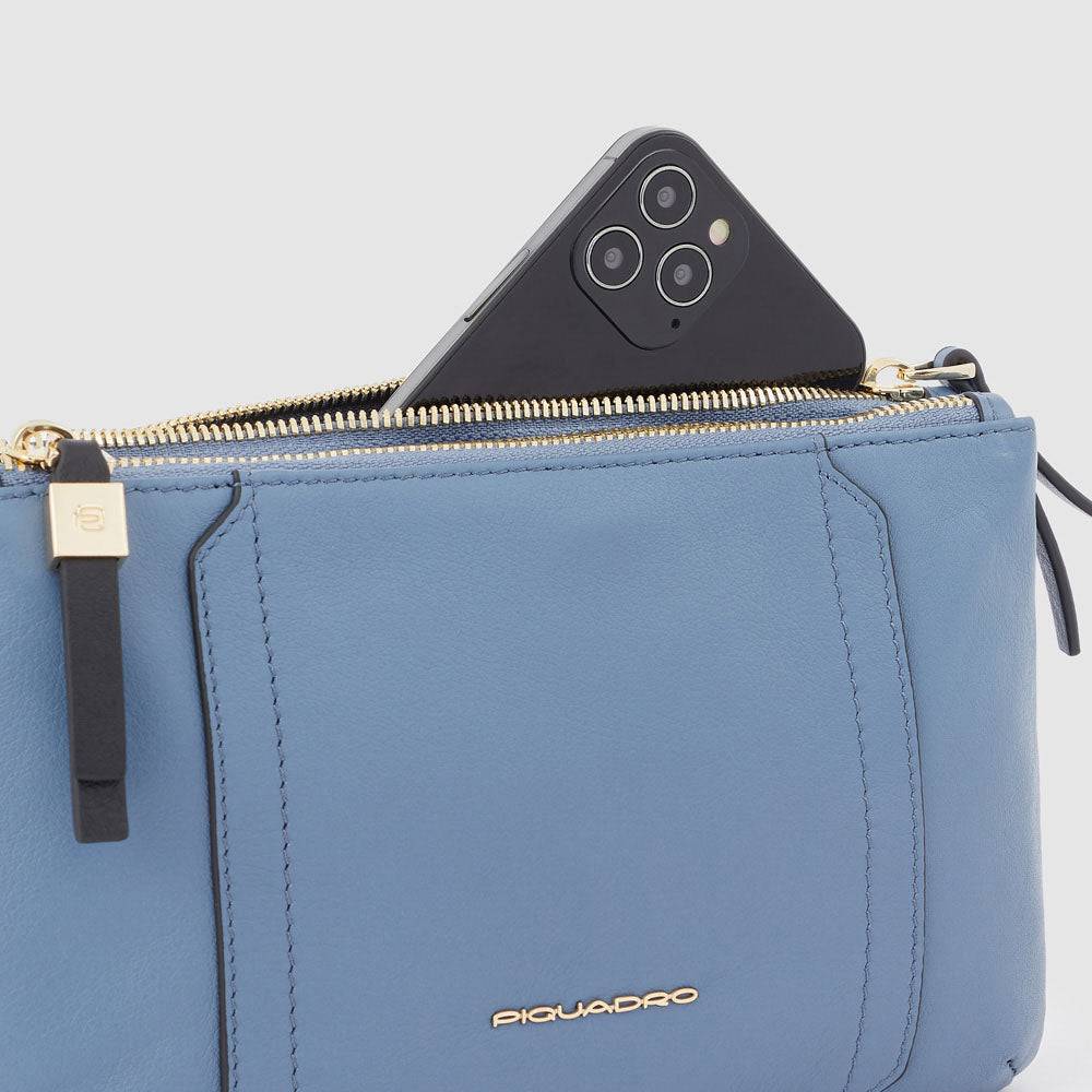 Piquadro Women’s clutch with removable shoulder strap Vendita Economica