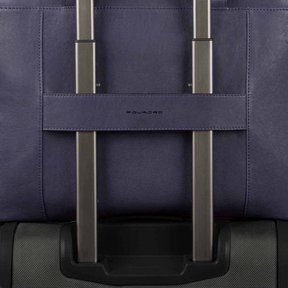 Piquadro Expandable, slim computer bag 15" In Linea