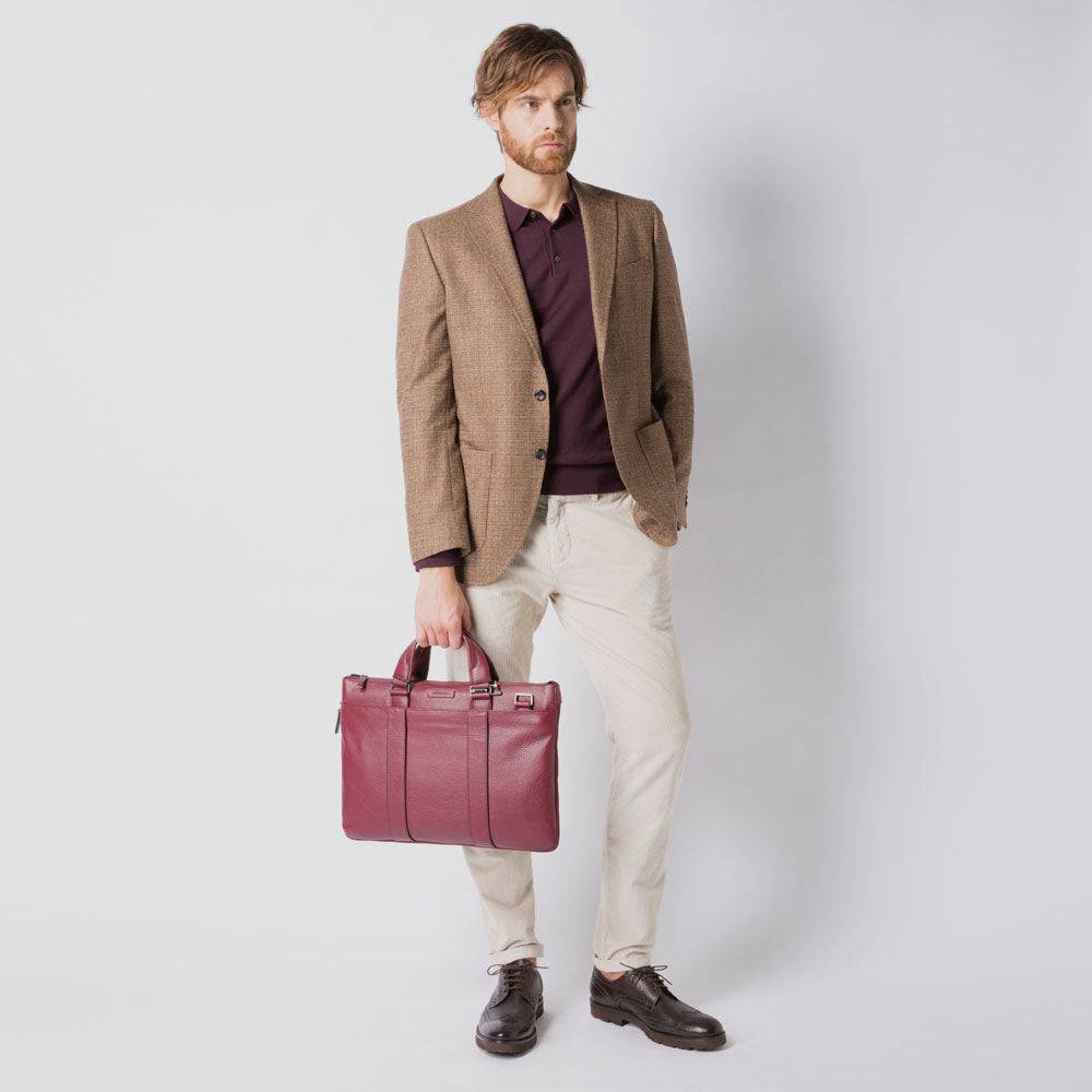 Piquadro Expandable, slim computer bag Spedizione Gratuita
