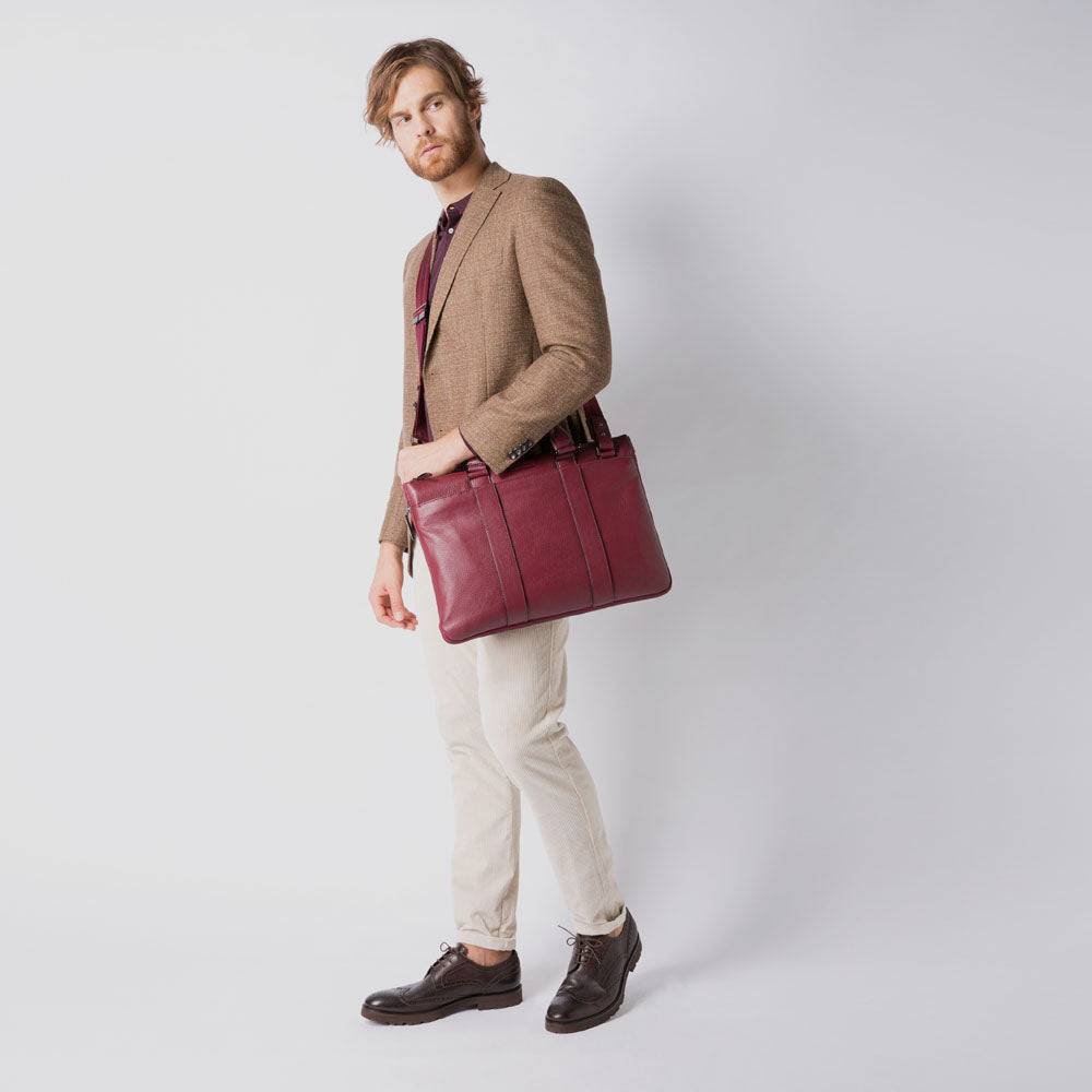 Piquadro Expandable, slim computer bag Spedizione Gratuita