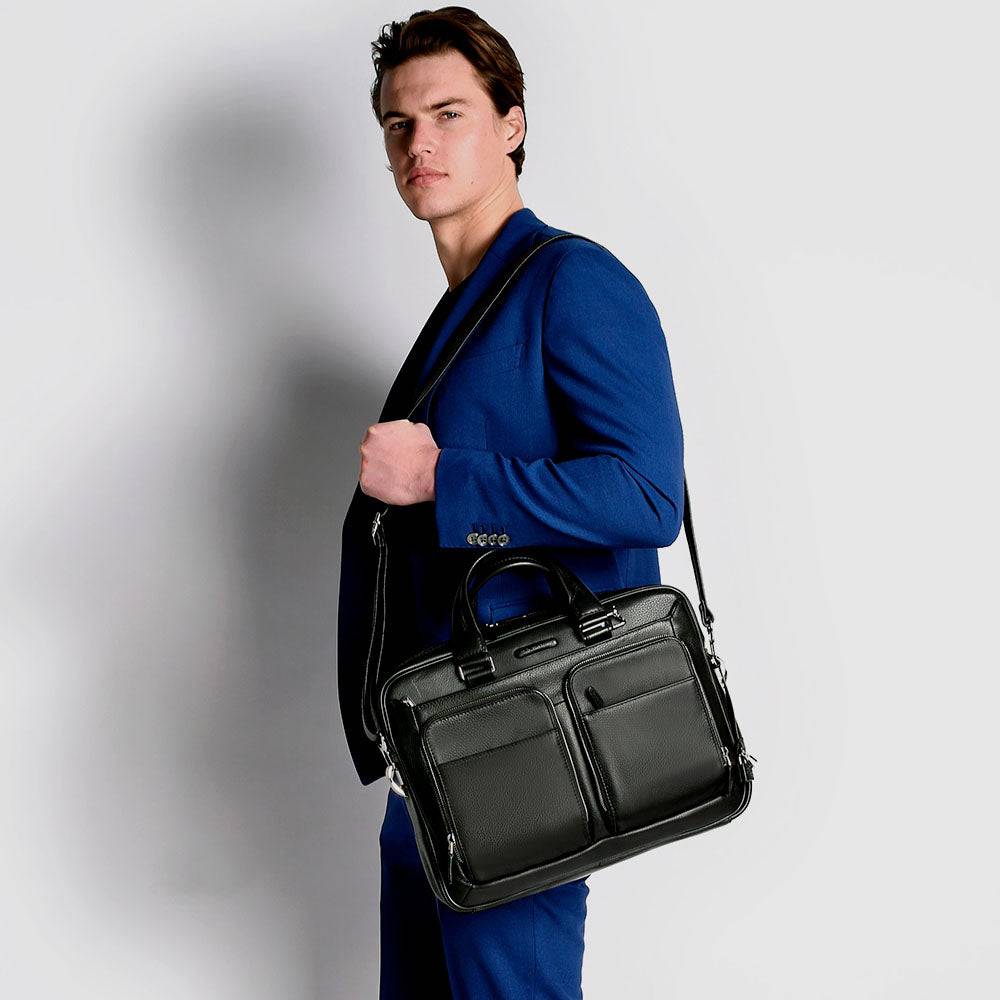 Piquadro Slim portfolio computer briefcase with iPad®Air/Ai Soddisfazione Garantita