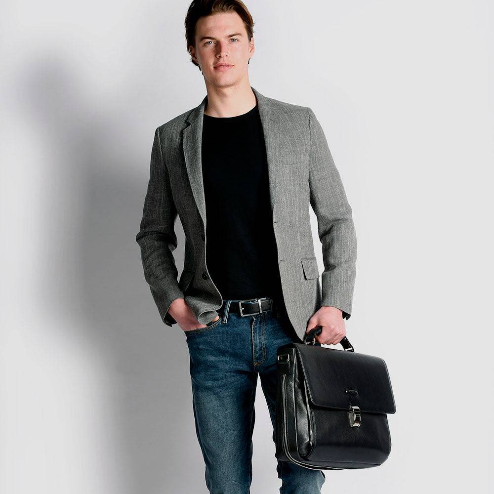 Piquadro Over-flap, expandable computer bag Qualità Garantita