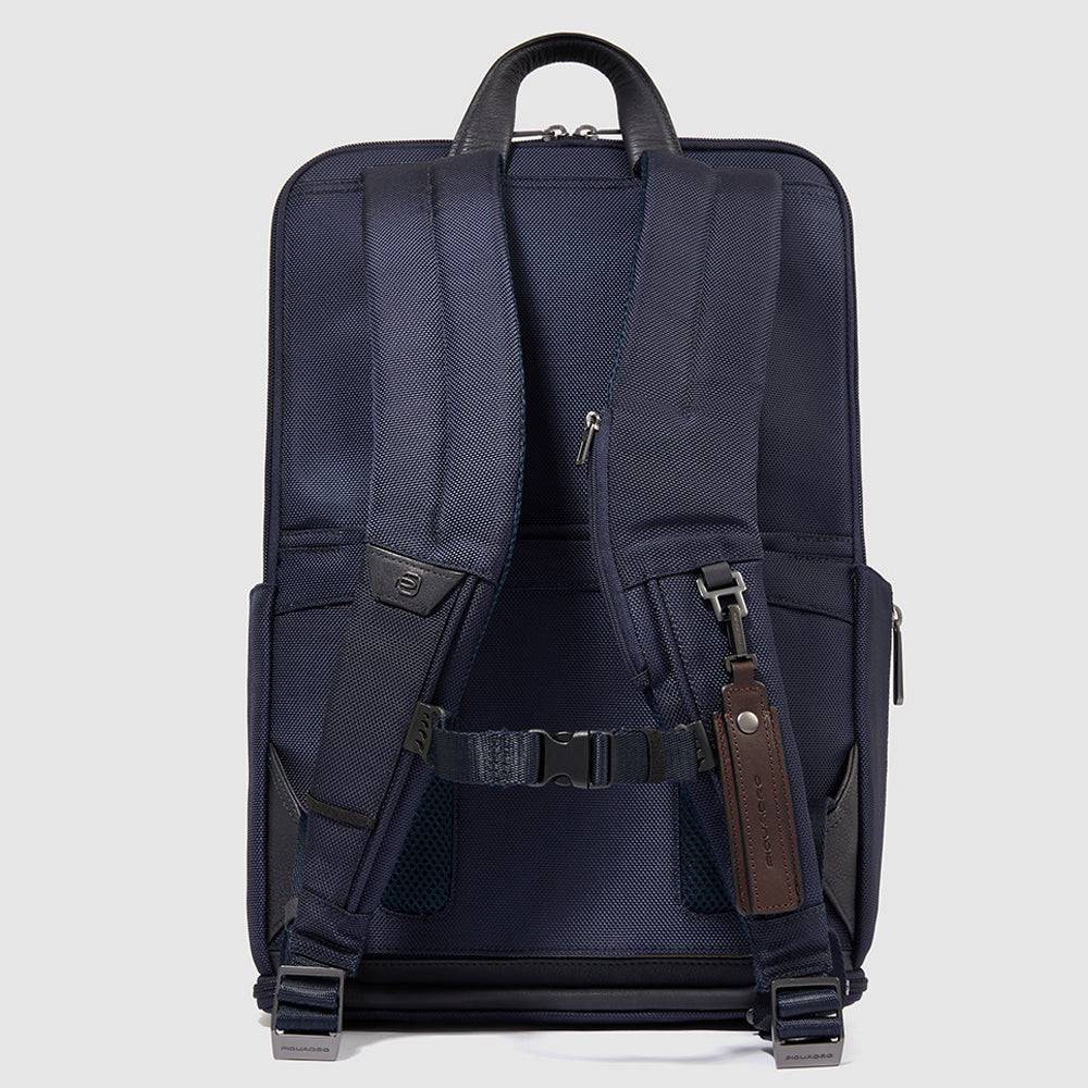 Piquadro Travel computer backpack 15,6" in recycled fabric Italia