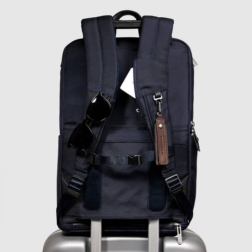 Piquadro Travel computer backpack 15,6" in recycled fabric Italia