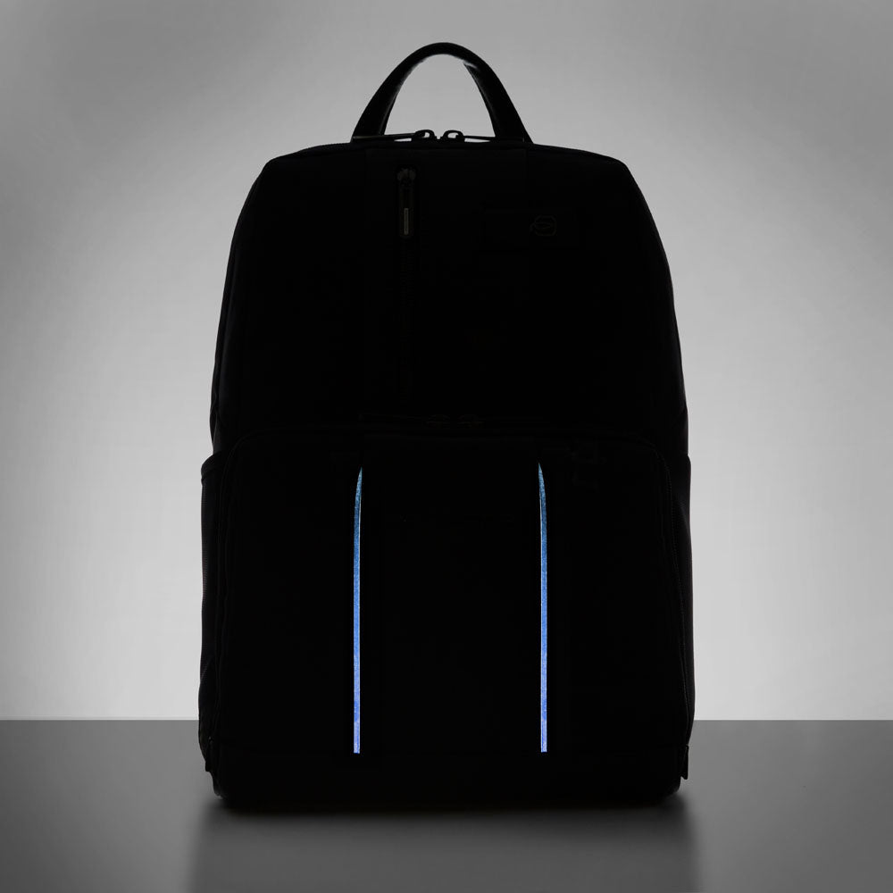 Piquadro Laptop and iPad® backpack in recycled fabric with Nuovo