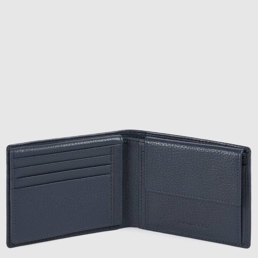 Piquadro Men’s wallet with flip up ID window, coin pocket Sconto