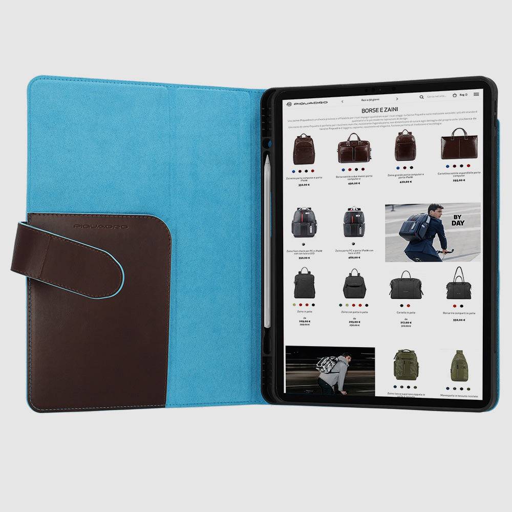 Piquadro iPad®Pro 11’’ stand up leather case Saldi Di Fabbrica