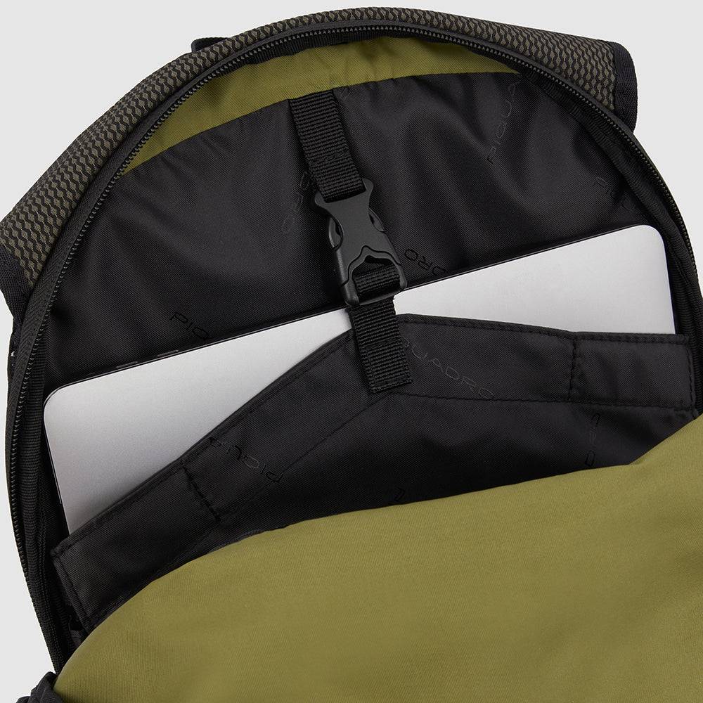 Piquadro Foldable computer backpack in recycled fabric Consegna Veloce