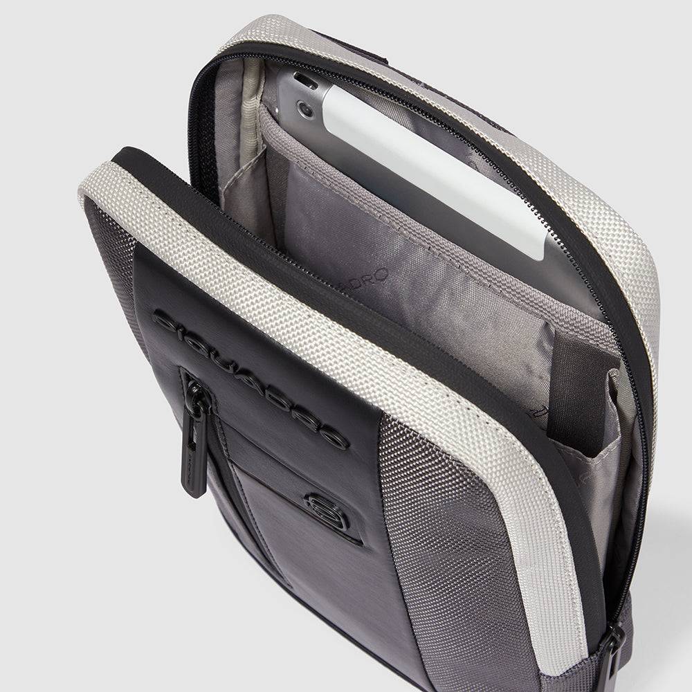 Piquadro iPad®mini pocket crossbody bag in recycled fabric Outlet