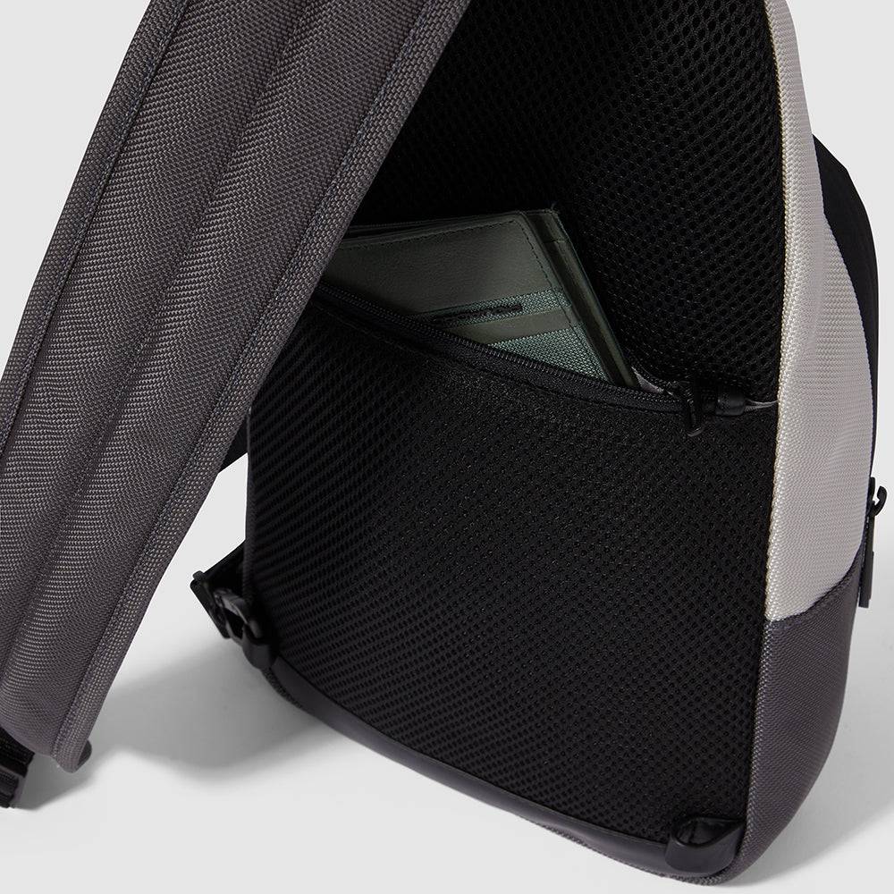 Piquadro Mono sling bag for iPad®mini in recycled fabric In Vendita