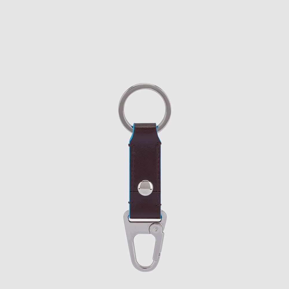 Piquadro Two-ring keychain with carabiner hook Offerte