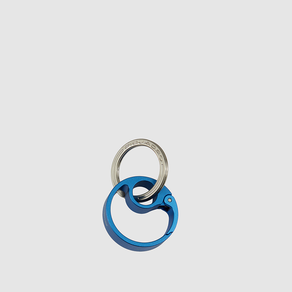 Piquadro Keychain with round carabiner hook In Linea