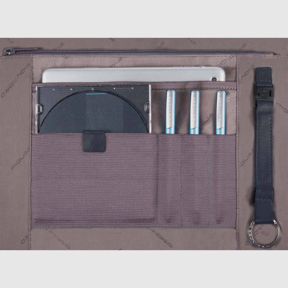 Piquadro Flap-over, expandable computer bag 15" Prezzo Ridotto