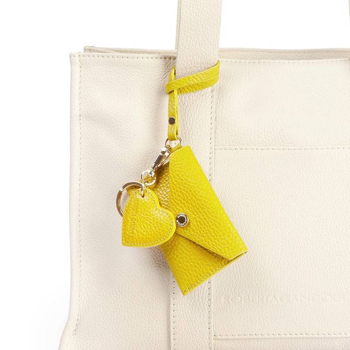 ﻿Roberta Gandolfi Tessa shopping in pelle con charms colorato e pratica tasca esterna Saldi Di Fabbrica