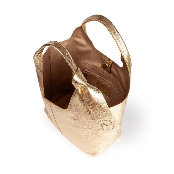Roberta Gandolfi Maia Tote borsa hobo in pelle martellata Spedizione Gratuita