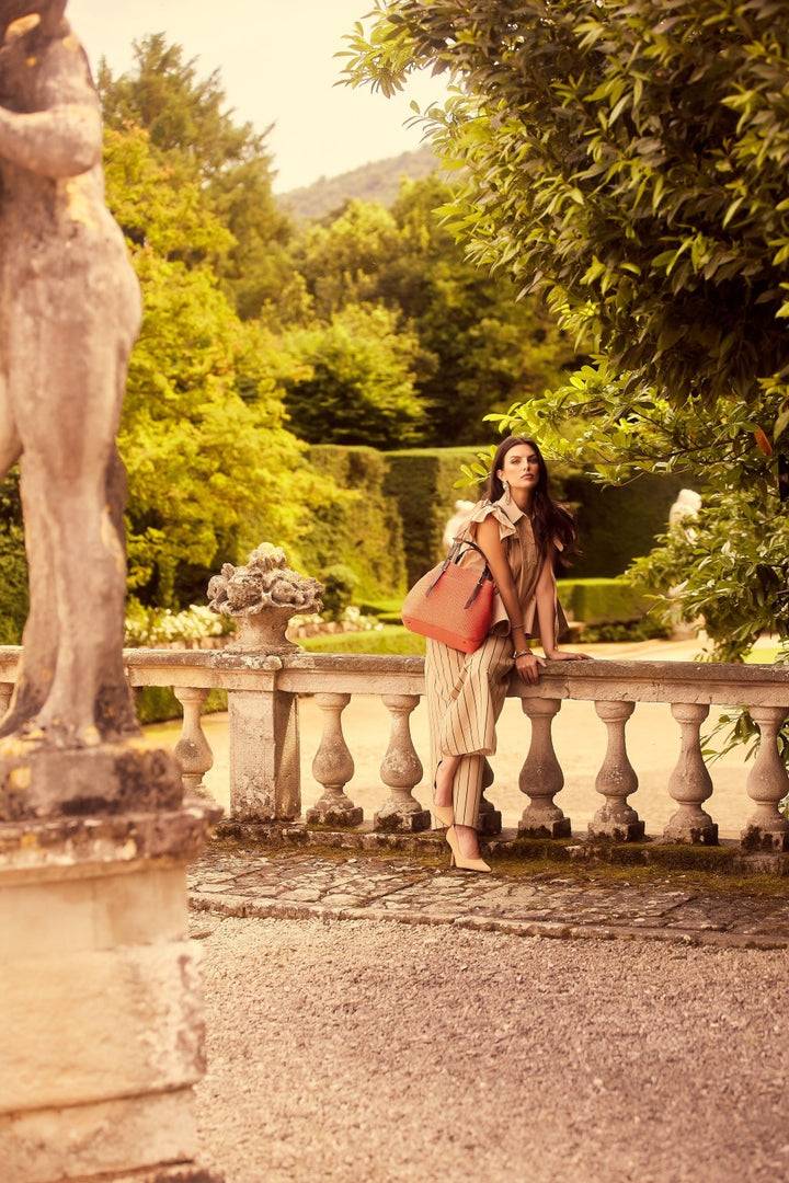 Roberta Gandolfi Fernanda Tote in rafia con finiture in pelle di vitello a doppia portabilità mano o shopping Fino Al -60%