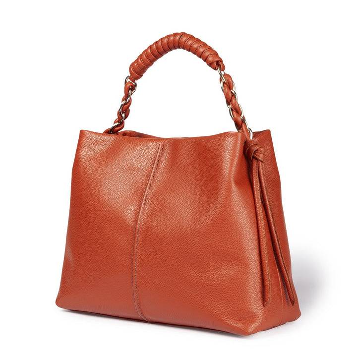 Roberta Gandolfi Amina large borsa a mano in pelle con manico tubolare fasciato e tracolla staccabile Presa
