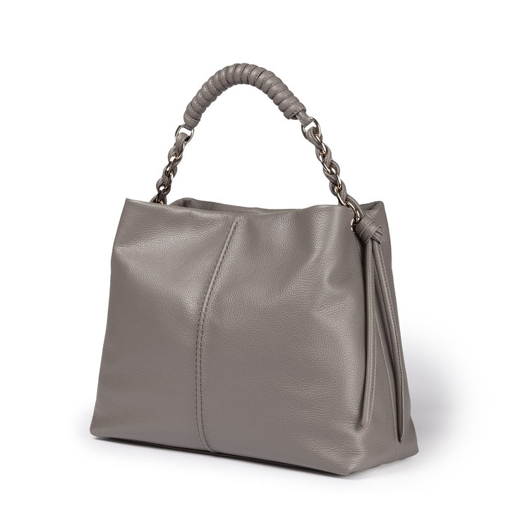 Roberta Gandolfi Amina large borsa a mano in pelle con manico tubolare fasciato e tracolla staccabile Sconto