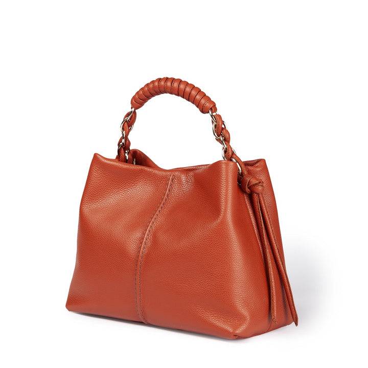 Roberta Gandolfi Amina small borsa a mano in pelle con manico tubolare fasciato e tracolla staccabile Offerta