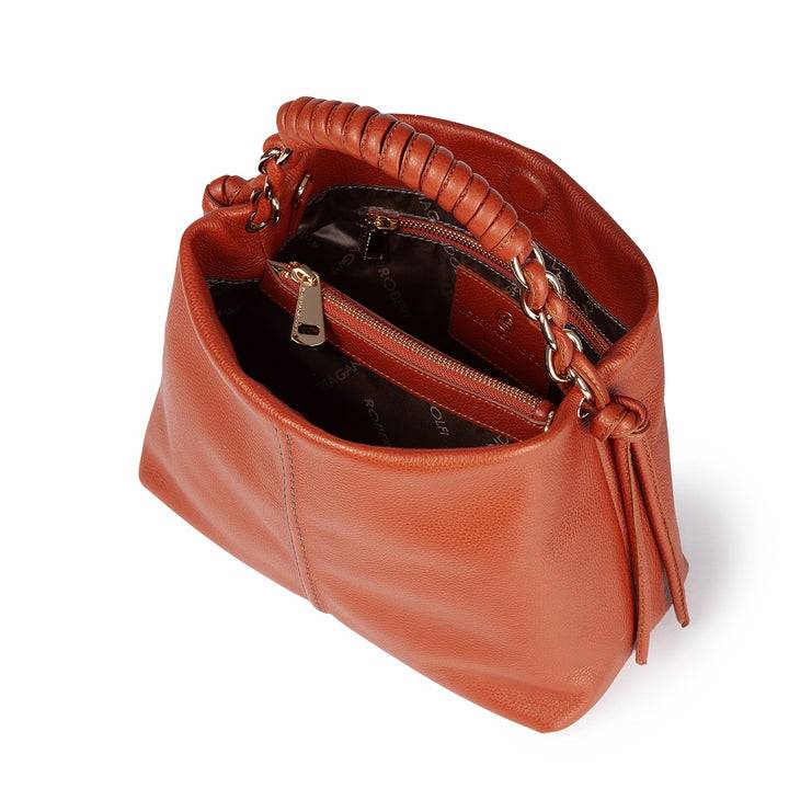 Roberta Gandolfi Amina small borsa a mano in pelle con manico tubolare fasciato e tracolla staccabile Offerta
