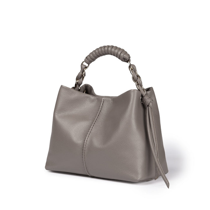 Roberta Gandolfi Amina small borsa a mano in pelle con manico tubolare fasciato e tracolla staccabile Economico