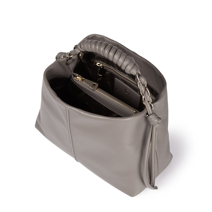 Roberta Gandolfi Amina small borsa a mano in pelle con manico tubolare fasciato e tracolla staccabile Economico
