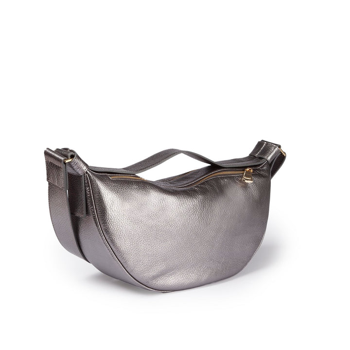 Roberta Gandolfi Micol Banana small cross body in vitello martellato metal con tracolla regolabile Online