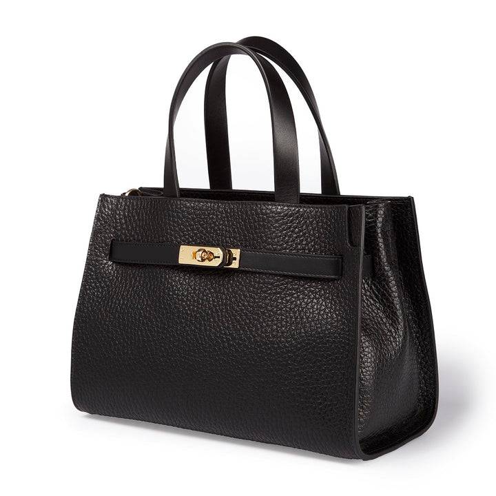 Roberta Gandolfi Frida Handbag in pelle martellata con tracolla logata in tessuto regolabile Vendita Economica