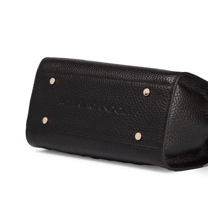 Roberta Gandolfi Frida Handbag in pelle martellata con tracolla logata in tessuto regolabile Vendita Economica