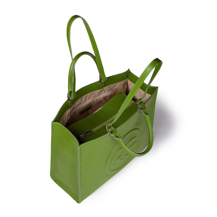 Roberta Gandolfi Roberta Pelle Large Borsa a mano in pelle con doppi spallacci per essere portata a spalla e tramezza Soddisfazione Garantita