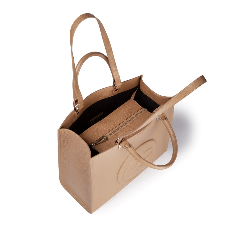 Roberta Gandolfi Roberta Pelle medium Borsa a mano in pelle con doppi spallacci per essere portata a spalla e tramezza Qualità Garantita