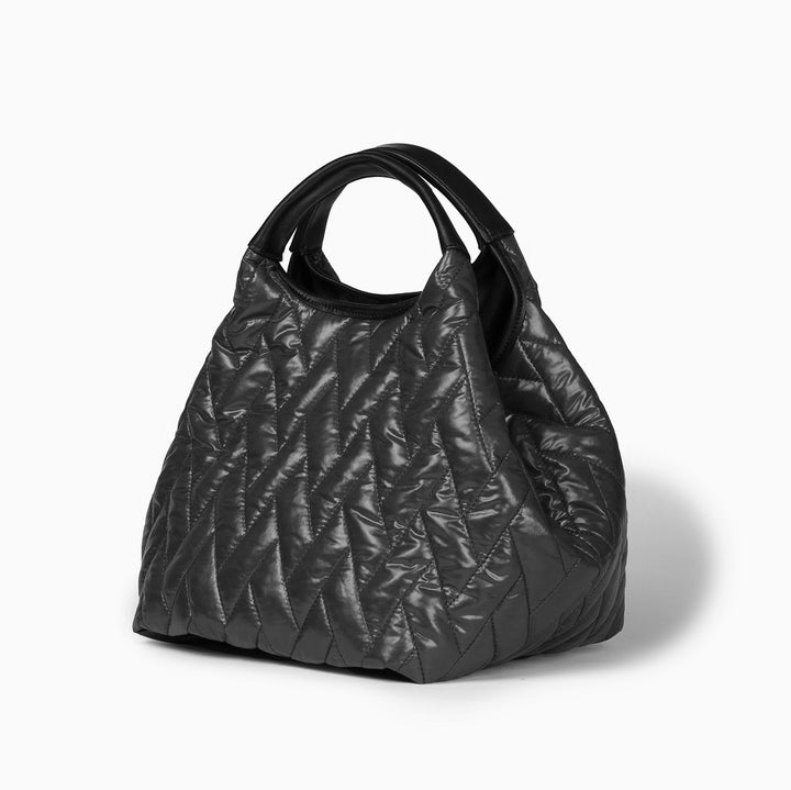 Roberta Gandolfi Joy Puffy borsa trasformabile 5 modelli in 1 in tessuto antigoccia finiture in pelle di vitello e tracolla staccabile Consegna Veloce