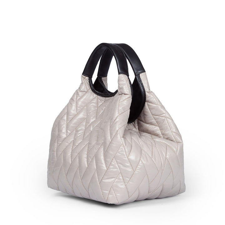 Roberta Gandolfi Joy Puffy borsa trasformabile 5 modelli in 1 in tessuto antigoccia finiture in pelle di vitello e tracolla staccabile Promozione Limitata
