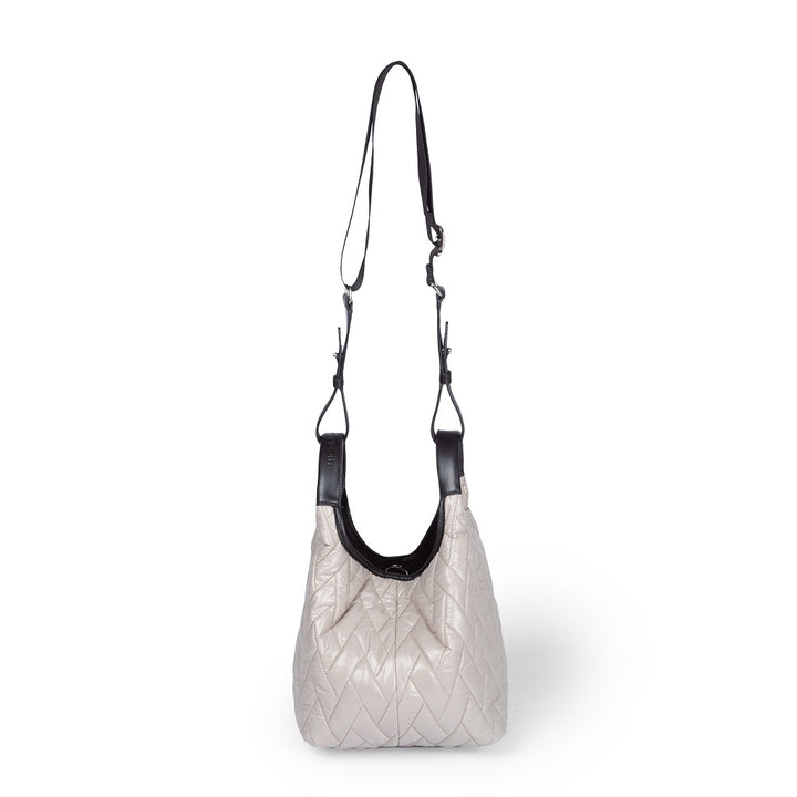 Roberta Gandolfi Joy Puffy borsa trasformabile 5 modelli in 1 in tessuto antigoccia finiture in pelle di vitello e tracolla staccabile Promozione Limitata