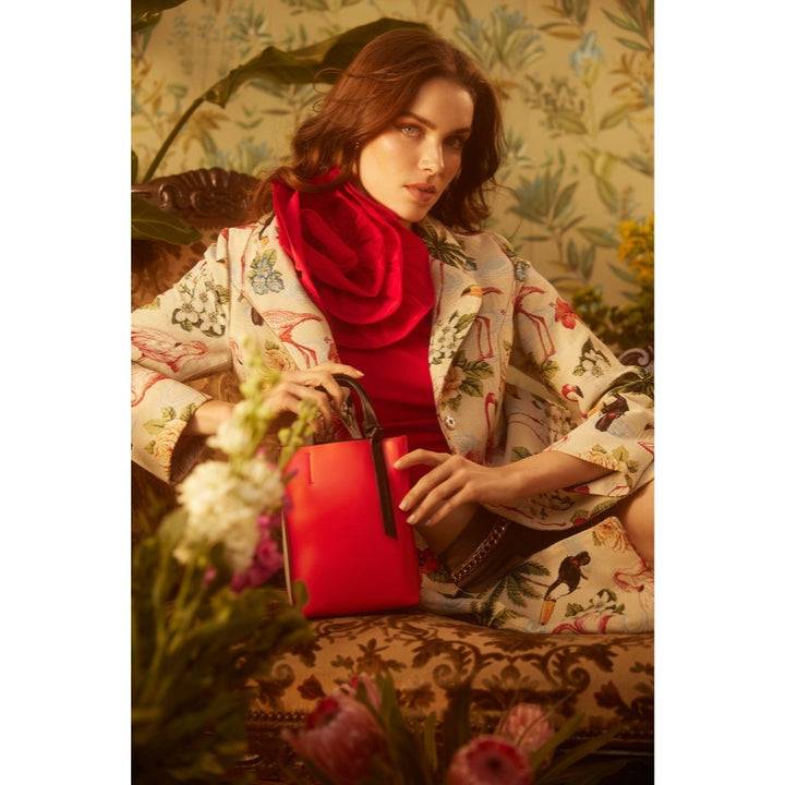 Roberta Gandolfi Cinzia Mini bag in pelle bicolor e tracolla staccabile Shopping Online