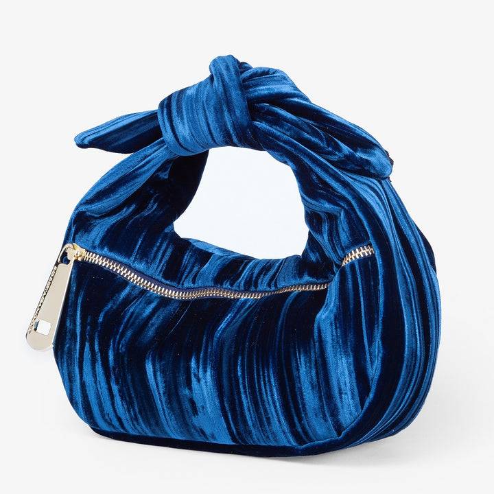 Roberta Gandolfi Bunny Velvet borsa a mano con tracolla staccabile in velluto plissè Presa