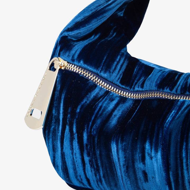 Roberta Gandolfi Bunny Velvet borsa a mano con tracolla staccabile in velluto plissè Saldi Di Fabbrica