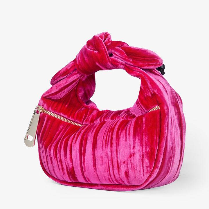 Roberta Gandolfi Bunny Velvet borsa a mano con tracolla staccabile in velluto plissè I Più Venduti