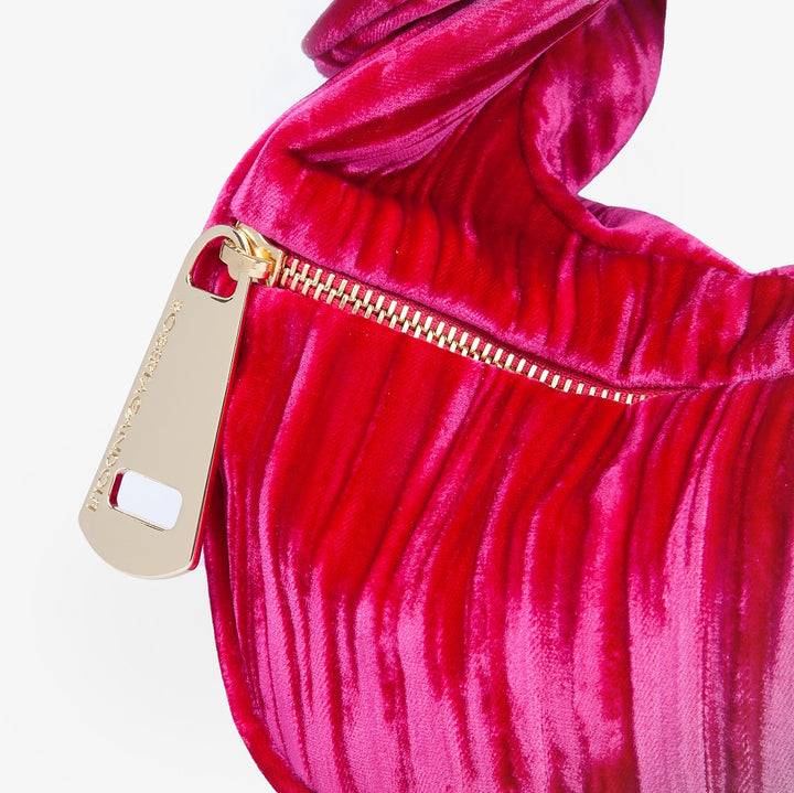 Roberta Gandolfi Bunny Velvet borsa a mano con tracolla staccabile in velluto plissè I Più Venduti