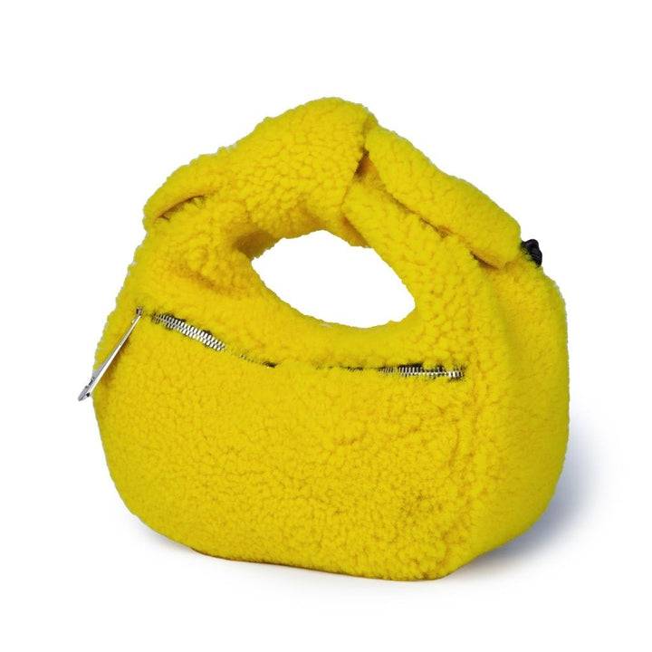 Roberta Gandolfi Bunny Teddy mini bag in shearling con tracolla in pelle staccabile Vendite Flash