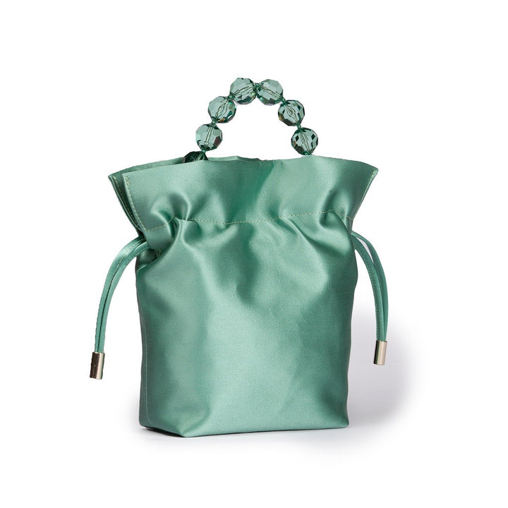 Roberta Gandolfi Sirenetta Tulip mini secchiello in raso di seta e manico gioiello In Saldo