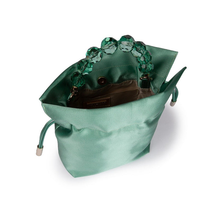 Roberta Gandolfi Sirenetta Tulip mini secchiello in raso di seta e manico gioiello In Saldo