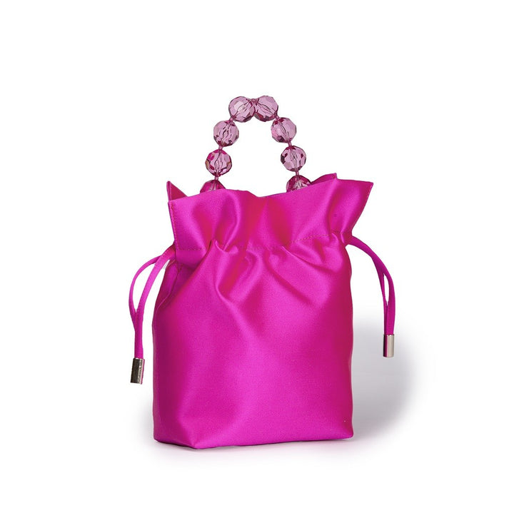 Roberta Gandolfi Sirenetta Tulip mini secchiello in raso di seta e manico gioiello Moda