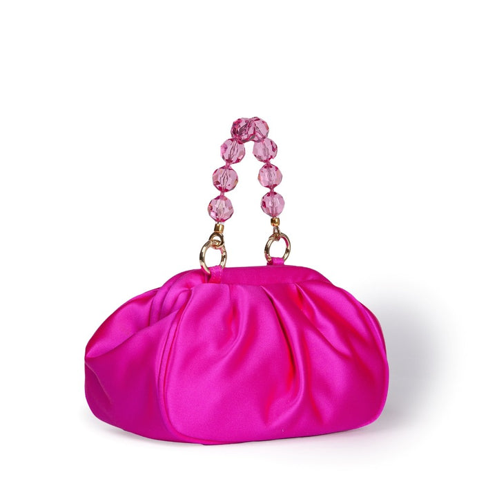 Roberta Gandolfi Sirenetta Puffy mini bag in raso di seta e manico gioiello Italy