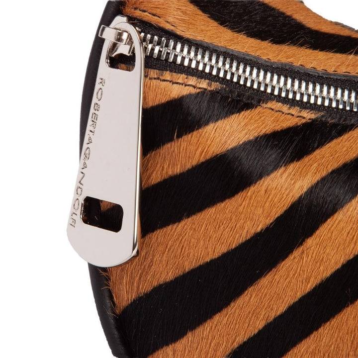 Roberta Gandolfi Bunny Pony mini bag in pony stampa animalier e finiture in pelle di vitello con tracolla staccabile Spedizione Gratuita