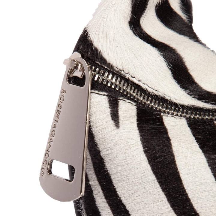 Roberta Gandolfi Bunny Pony mini bag in pony stampa animalier e finiture in pelle di vitello con tracolla staccabile Pezzi Unici