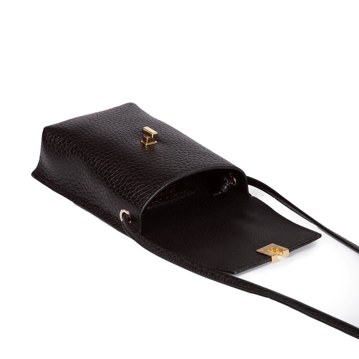 Roberta Gandolfi Elodie minibag and phoneholder in pelle con pratica tasca esterna e tracolla regolabile Sottocosto